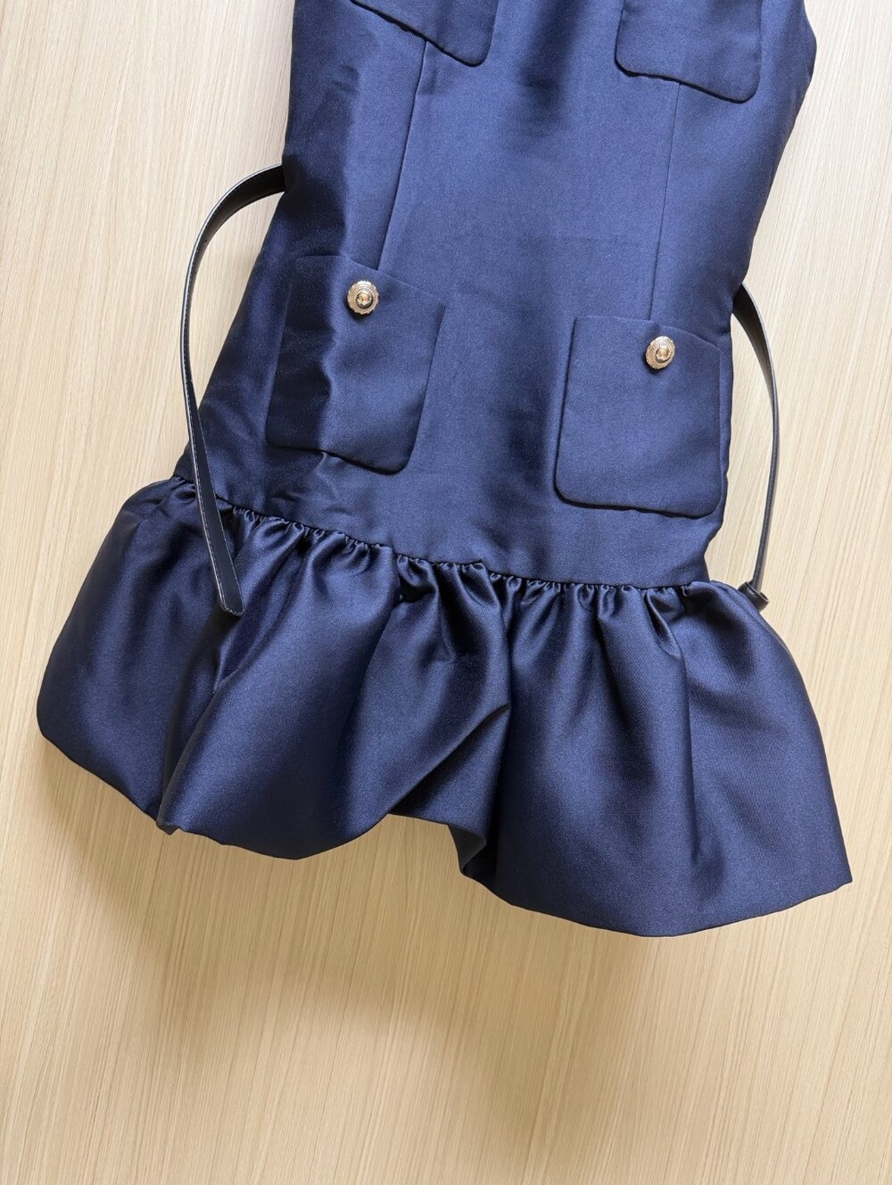 Self Portrait Navy Taffeta Mini Dress - Picture 9 of 11